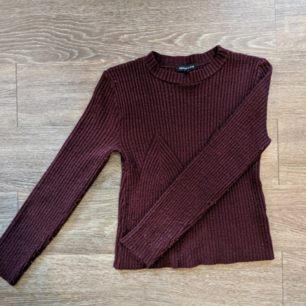 Maroon Crop Sweater